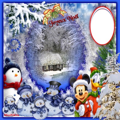Joyeux Noël Mickey Fotomontāža