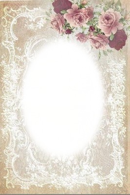lace and flower Photo frame effect