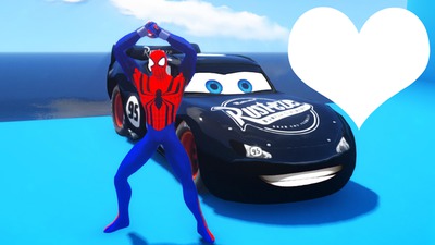 cars et spiderman Fotomontaggio