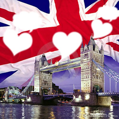 montage angleterre Photo frame effect