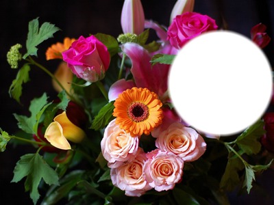 Bouquet de fleurs Photo frame effect