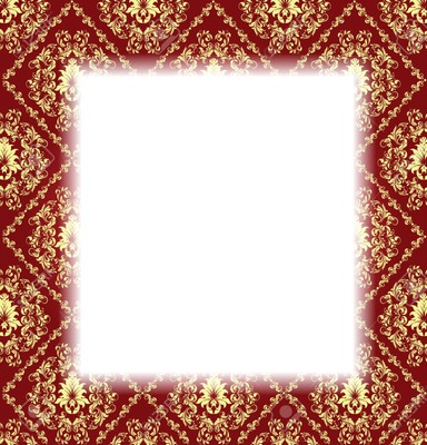 red + gold frame Montage photo
