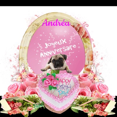 Happy Birthday Andréa Φωτομοντάζ
