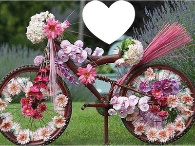 Vélo fleuri Fotomontaggio