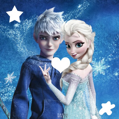 Elsa e Jack Frost um casal perfeito Fotomontáž