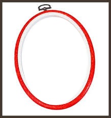 cadre ovale rouge Fotomontasje
