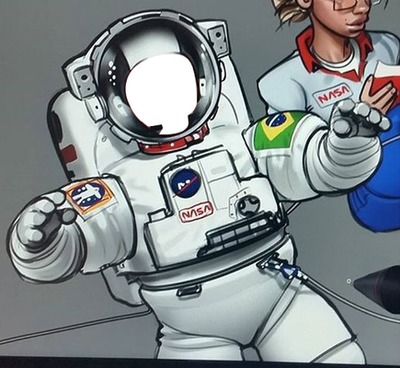 Astronaut フォトモンタージュ