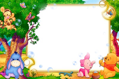 winnie pooh bebe Photo frame effect