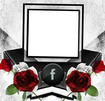 Roses rouge Photo frame effect