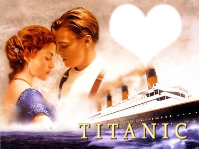Titanic avec coeur Photomontage
