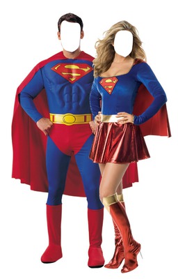 Superman & Supergirl Photo frame effect