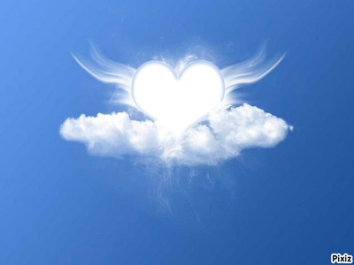 coeur en nuage Photo frame effect