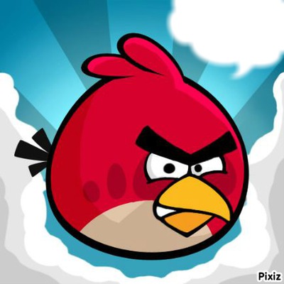 I Love Angry Birds Montaje fotografico