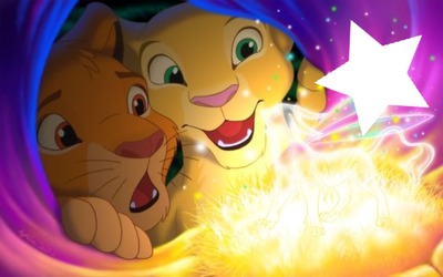 Lion king Simba and Nala Photo frame effect