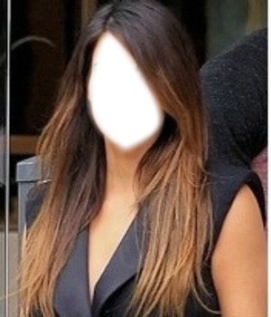 kim kardashian ombre hair Fotomontaggio