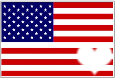 drapeau americain Photomontage