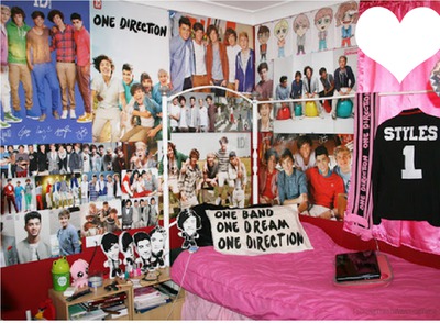 one direction bedroom Photo frame effect