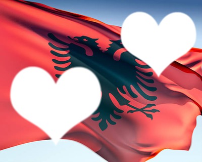 Albania flag Fotomontaż