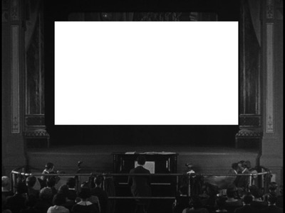 salle de cinéma noir et blanc Photo frame effect