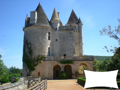 château des Milandes en Dordogne フォトモンタージュ