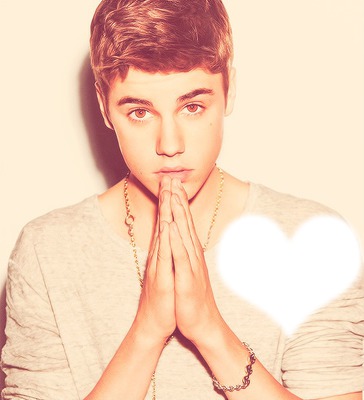 Coeur Justin Bieber Fotomontaža