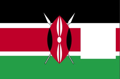 Şanlı Kenya Bayrağı Fotomontaža