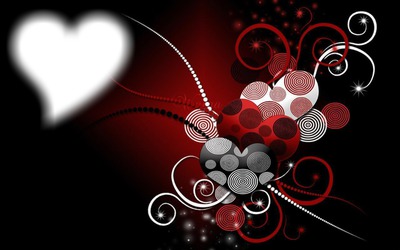 cœur rouge & noir Photomontage