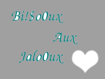 Bisoux aux jaloux フォトモンタージュ
