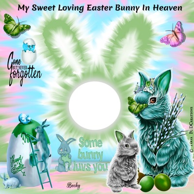 my sweet easter bunny -2- Photo frame effect