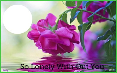SO LONELY WITH OUT YOU Photo frame effect