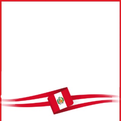 cinta, bandera del Perú. Fotomontasje