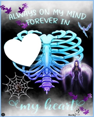 ALWAYS ON MY MIND FOREVER IN MY HEART Photo frame effect