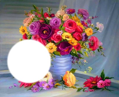 vase de fleurs フォトモンタージュ