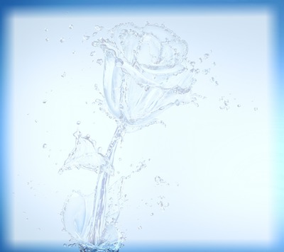 Kristallbild Rose Photomontage