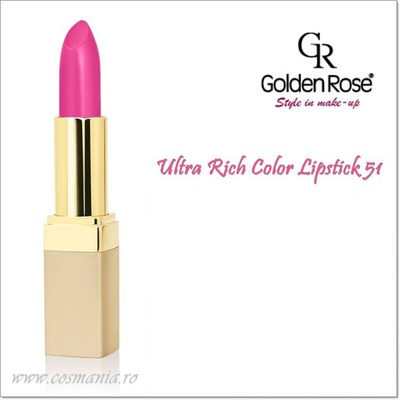 Golden Rose Ultra Rich Color Ruj Sahne 51 numara Fotomontāža