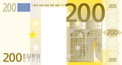 200 Euro Fotomontažas