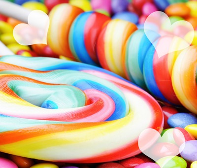 I LOVE CANDYS J'aime les sucreries Fotomontaggio