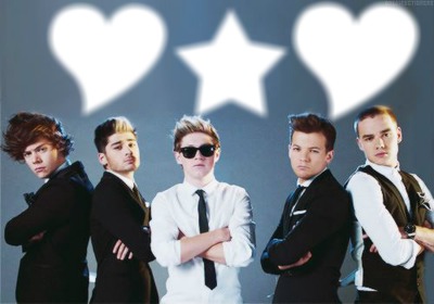 One Direction Coazones & Estrellas Fotomontasje