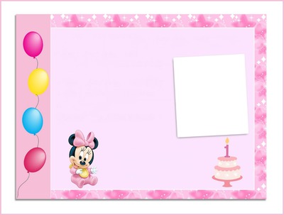 Cumpleaños Minnie Photo frame effect