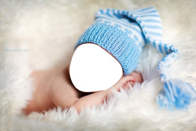 blue baby Photo frame effect