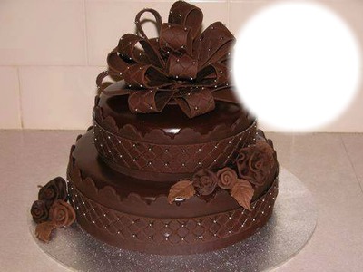 gâteau au chocolat Фотомонтажа