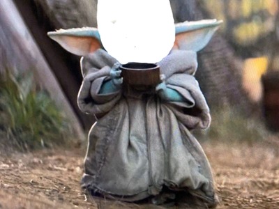 Baby Yoda Fotomontaggio
