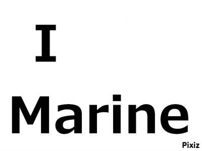 I Love Marine Photo frame effect