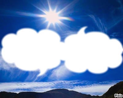Nuages Photo frame effect