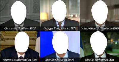 les présidents de la Veme république Fotomontagem