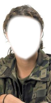 militaire femme Fotomontasje
