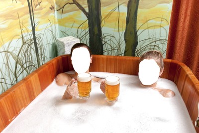 bain de biere Photomontage