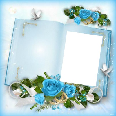 libro azul Fotomontaggio
