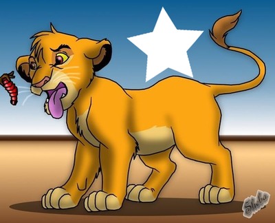Lion king Simba Fotomontáž