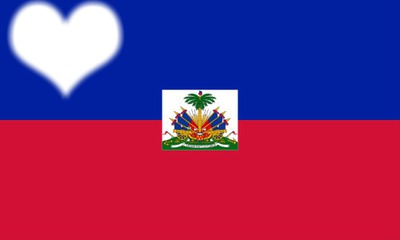 drapeau haiti フォトモンタージュ